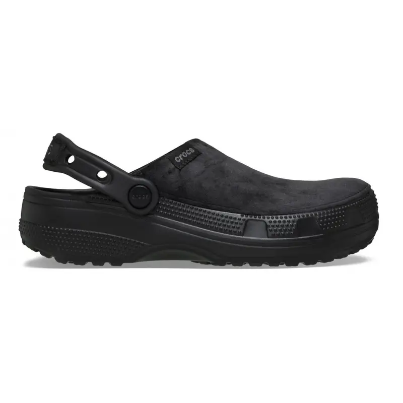 Classic crafted velvet clog Black