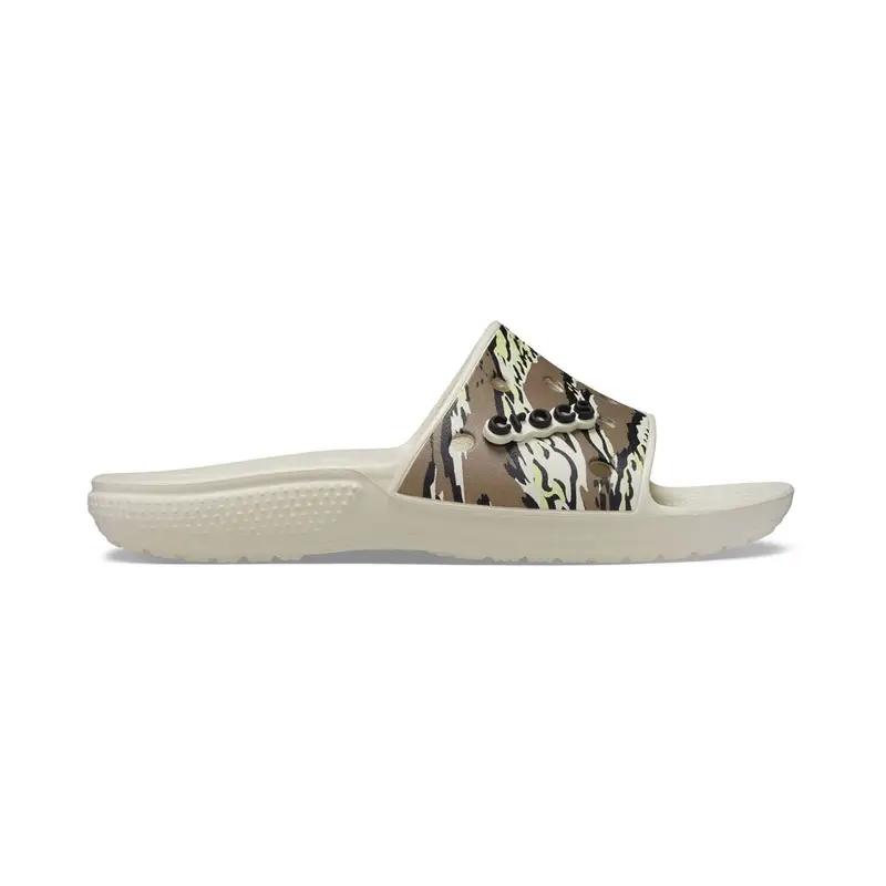 Classic crocs printed camo slide BONE