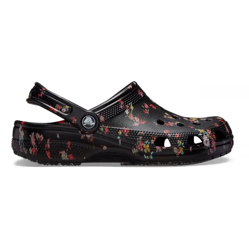 Classic ditsy floral clog Black