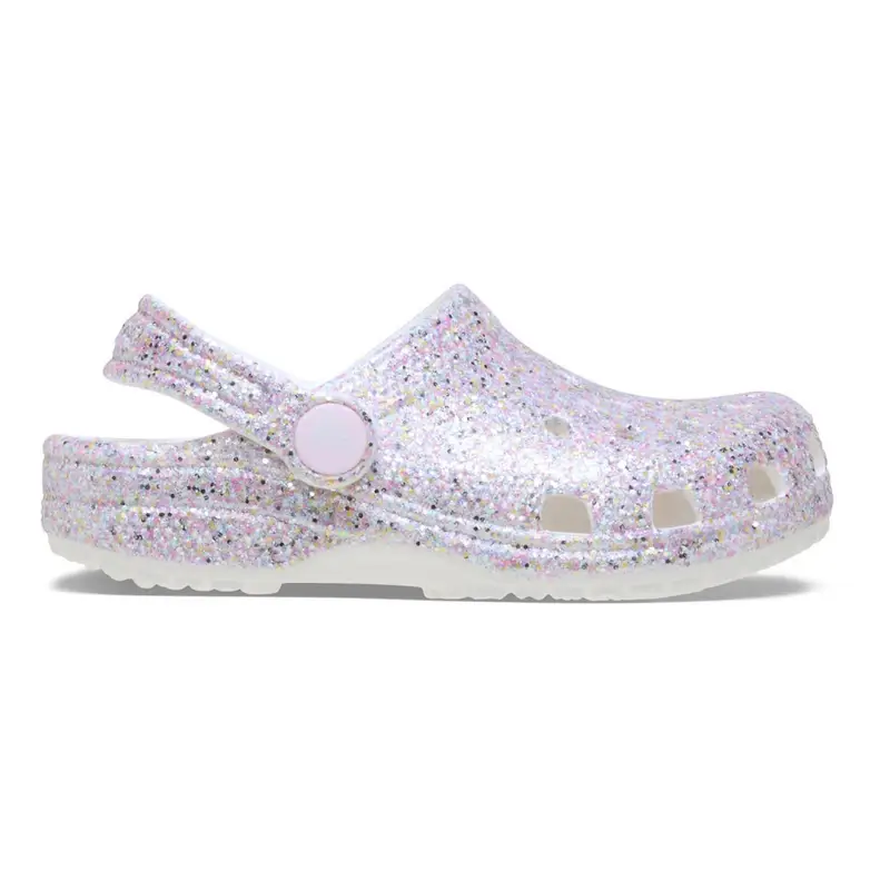 Classic fantasy glitter clog t White