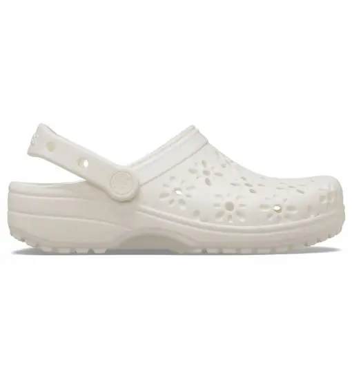 Classic Floral Cut Out Clog W - sandali - donna White