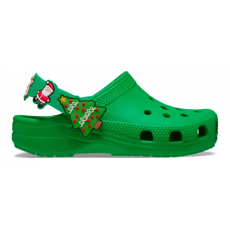 Classic holiday icons lights b clog t Grass Green