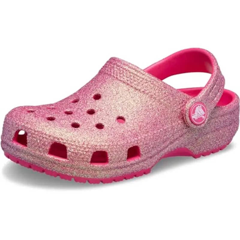 Crocs Classic Iridescent Glitter Cgt, Zoccoli Unisex - Bambini e Ragazzi, Dragon Fruit, 19/20 EU