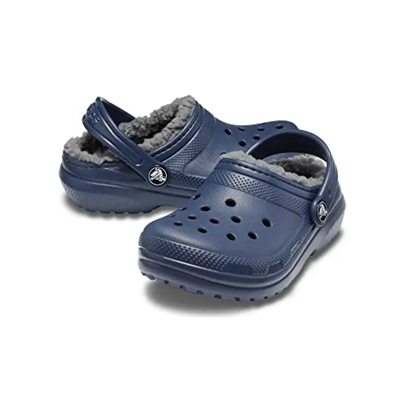 Crocs Classic Lined Clog K, Zoccoli Unisex-Bambini, Blu (Navy/Charcoal 459), 22/23 EU miniatura 3