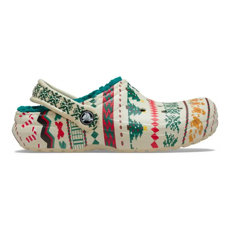Classic lined fair isle clog BONE