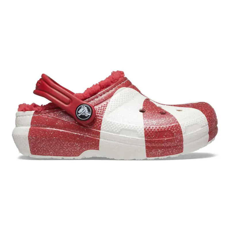 Classic lined holiday clog kid White