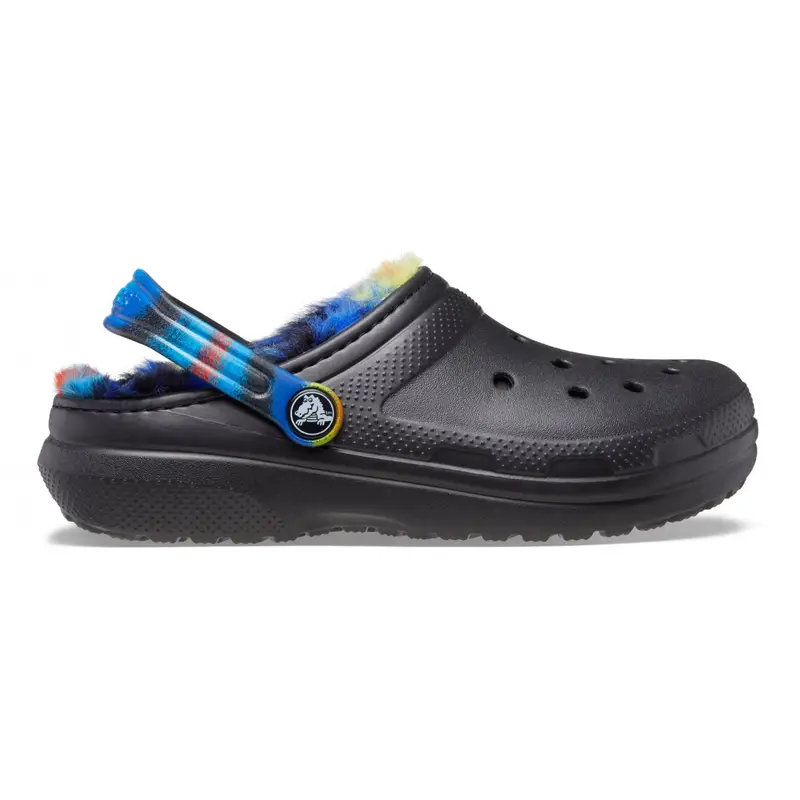 Classic lined spray dye clog kid Black
