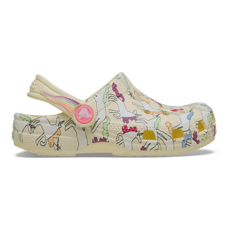 Classic unicorn graphic clog t YellowT