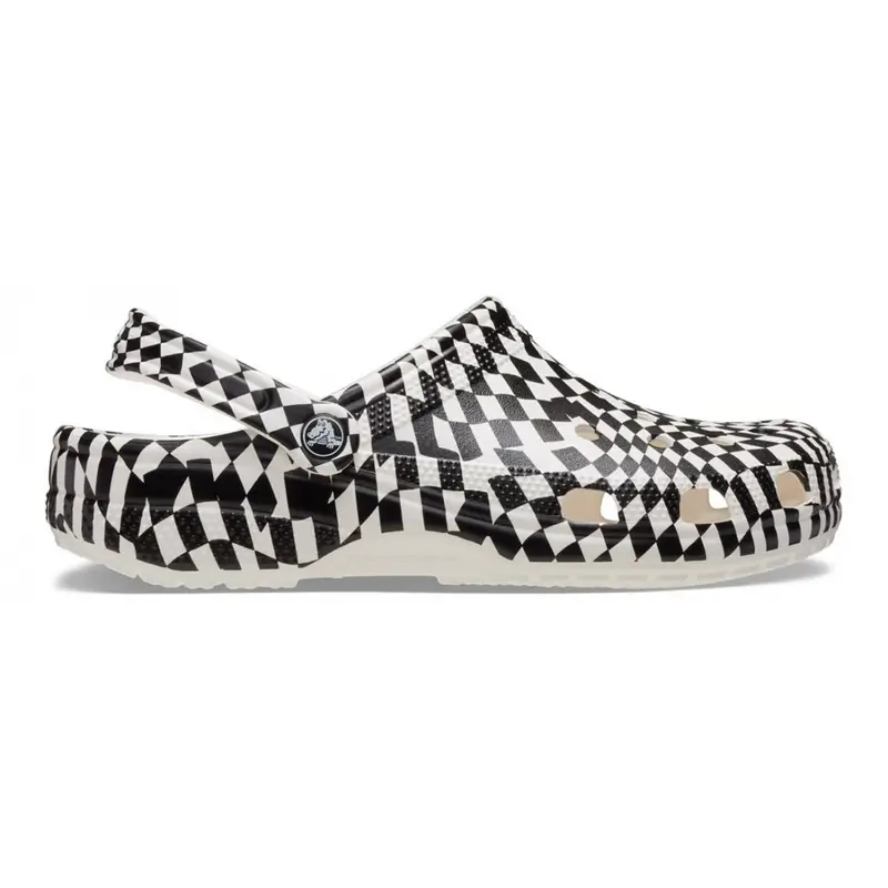 Classic warped checker clog White