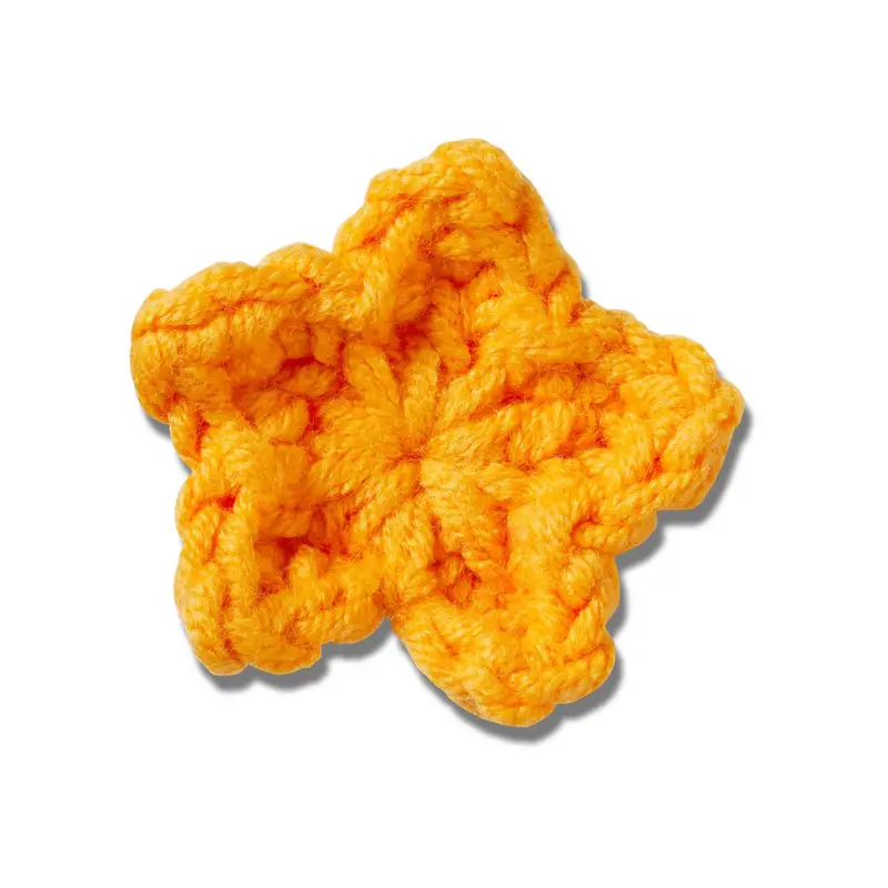 Crafted crochet orange star UCOL