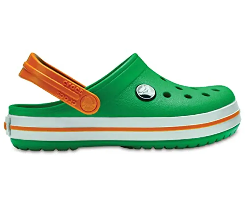 Crocs Crocband Clog K, Zoccoli Unisex - Bambini e ragazzi, Grass Green White Blazing Orange, 19/20 EU miniatura 2