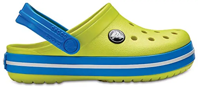 Crocs Crocband Clog K, Zoccoli Unisex - Bambini e ragazzi, Tennis Ball Green Ocean, 19/20 EU miniatura 2