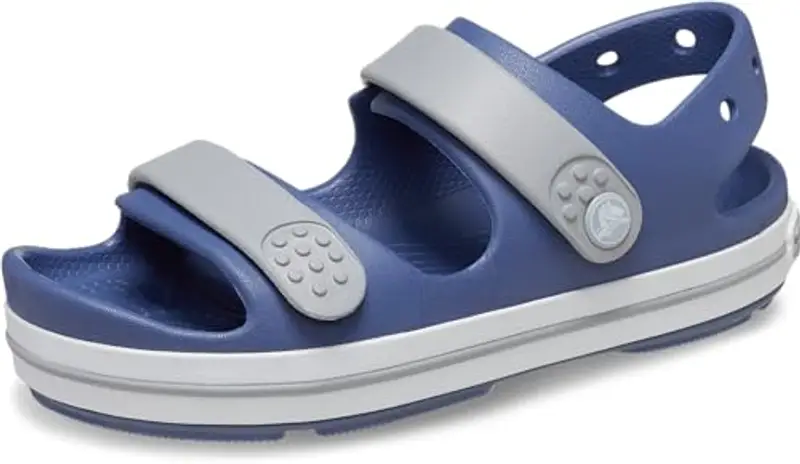 Crocs Crocband Cruiser Sandal K, Sandali Unisex - Bambini e Ragazzi, Bijou Blue Light Grey, 33/34 EU