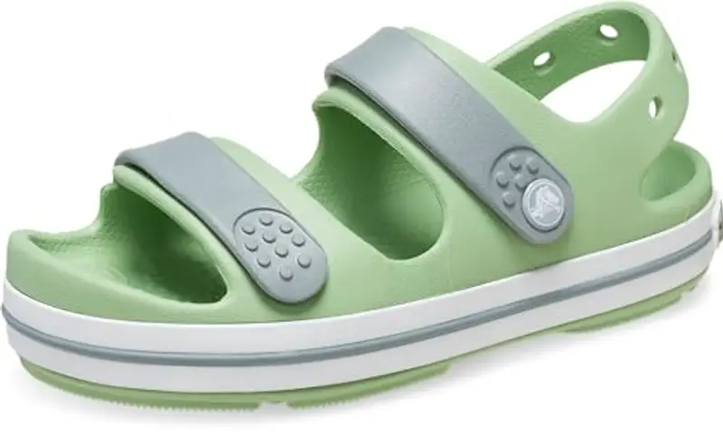 Crocs Crocband Cruiser Sandal K, Sandali Unisex - Bambini e Ragazzi, Fair Green Dusty Green, 34/35 EU