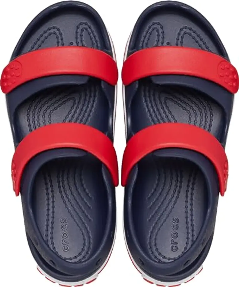 Crocs Crocband Cruiser Sandal K, Sandali Unisex - Bambini e Ragazzi, Navy Varsity Red, 32/33 EU miniatura 3