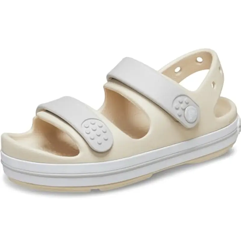 Crocs Crocband Cruiser Sandal K, Sandali Unisex - Bambini e Ragazzi, Stucco Atmosphere, 33/34 EU