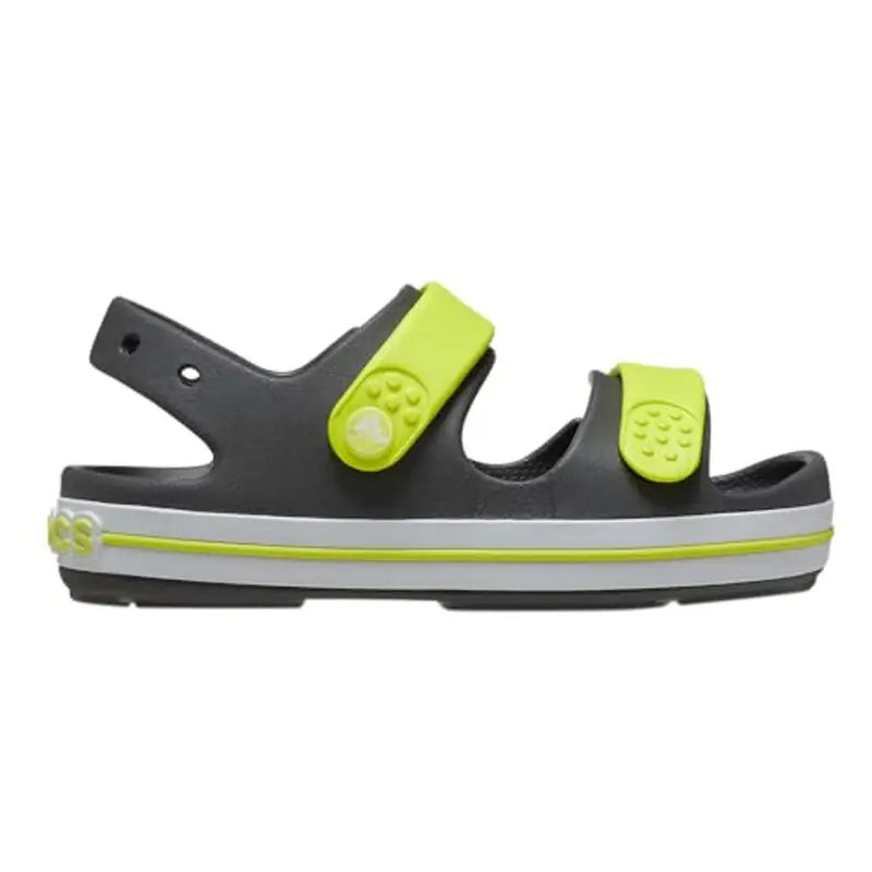 Crocs Crocband Cruiser Sandal T, Sandali Unisex - Bambini e Ragazzi, Slate Grey Acidity, 24/25 EU