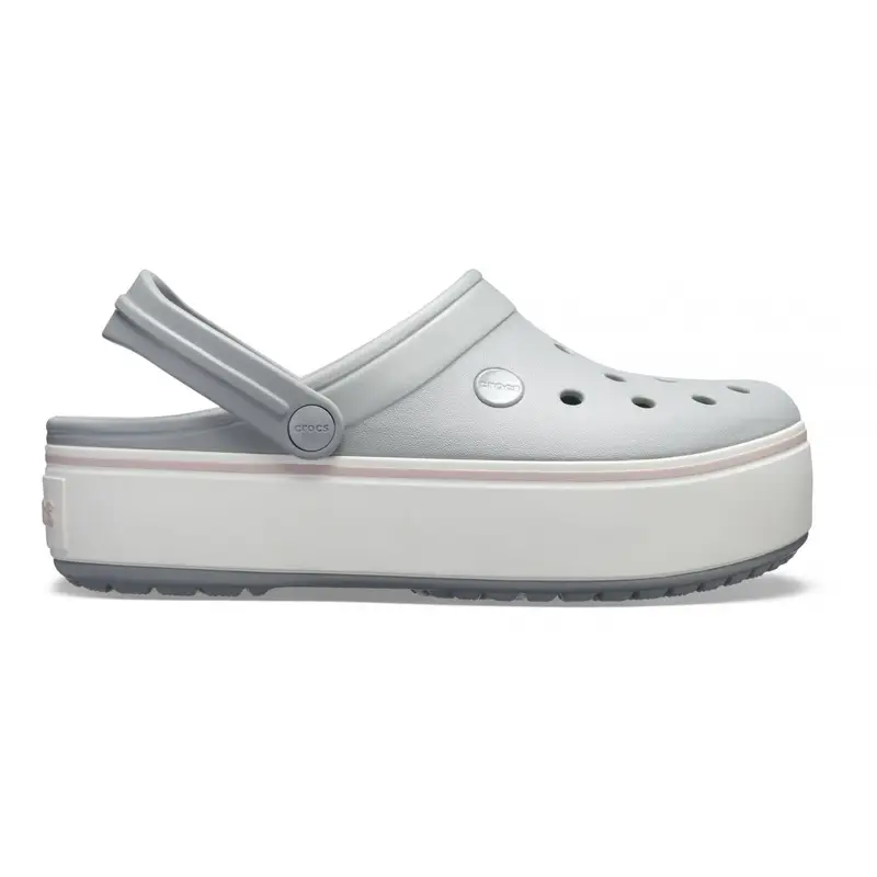 Crocband™ platform clog w Light Grey