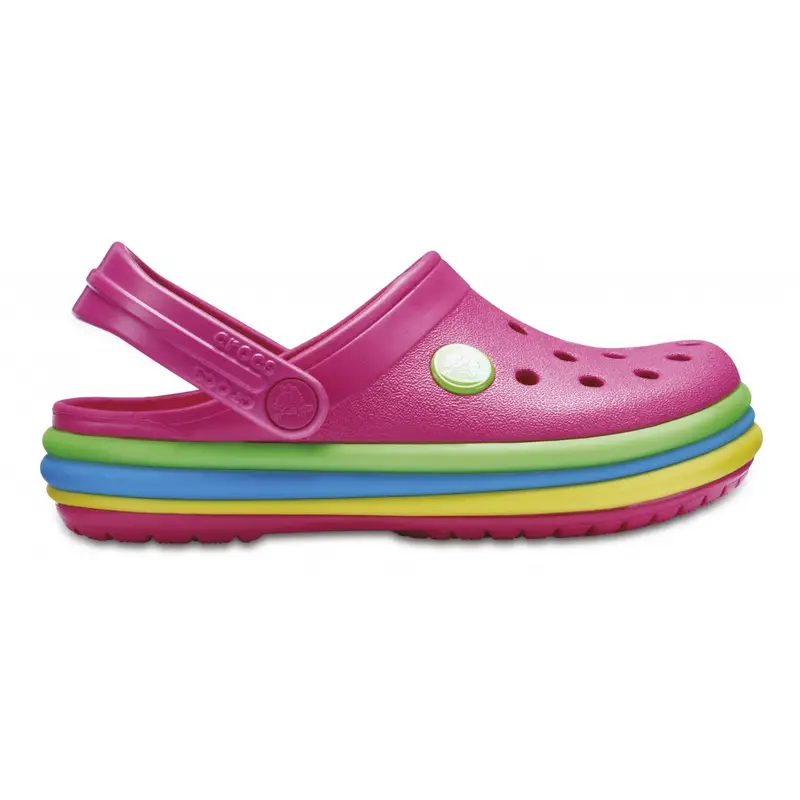 Crocband™ rainbow band clog k Paradise Pink