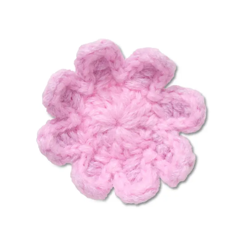 Crochet light pink flower UCOL