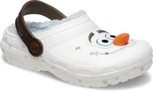 Crocs Frozen Olaf Lined Classic Clog T, Zoccoli Unisex - Bambini e Ragazzi, Multicolore, 19/20 EU