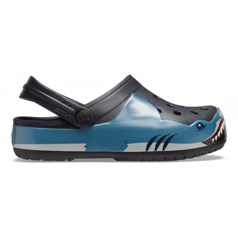 fun lab shark band clog k Black