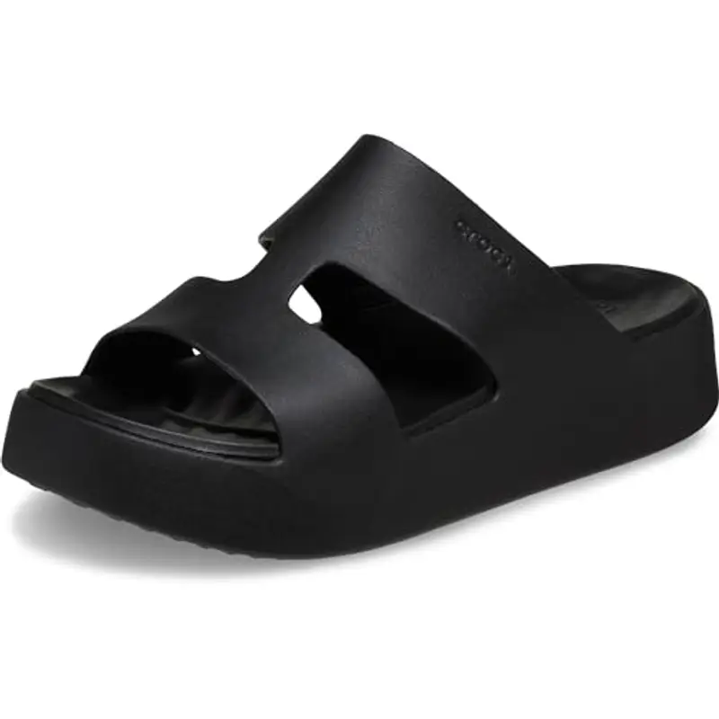 Crocs Getaway Platform H-Strap, Sandali Donna, Nero, 42/43 EU