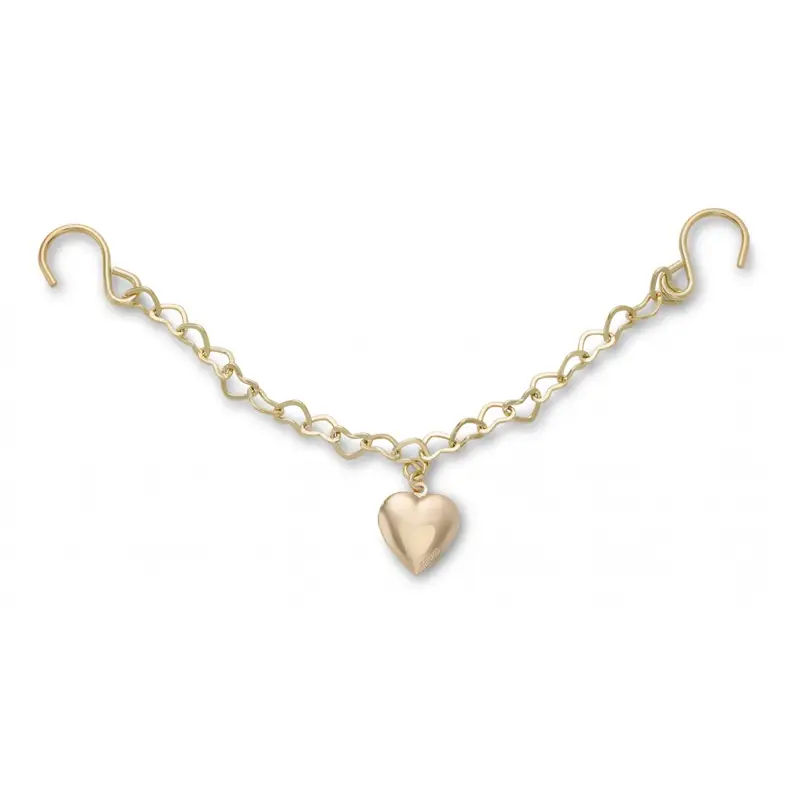 Gold rivet chain with heart UCOL