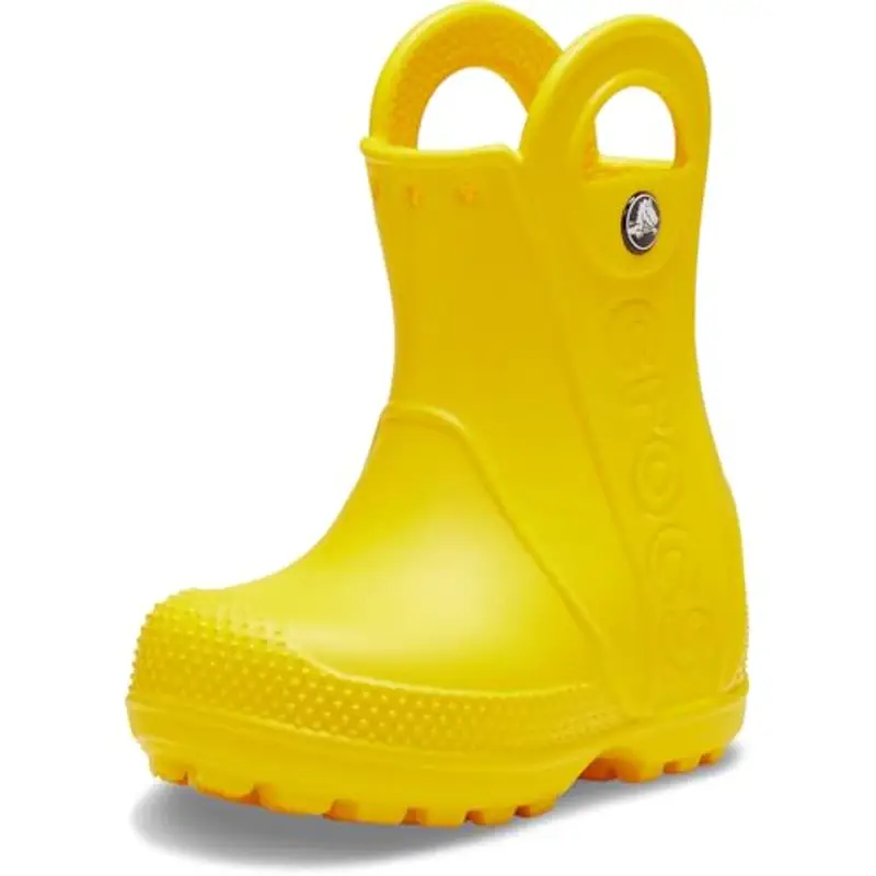 Crocs Handle It Rain Boot T, Stivali Unisex - Bambini e Ragazzi, Giallo, 22/23 EU