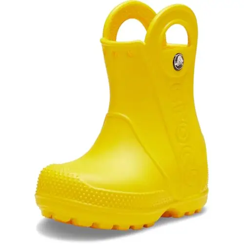 Crocs Handle It Rain Boot T, Stivali Unisex - Bambini e Ragazzi, Giallo, 25/26 EU