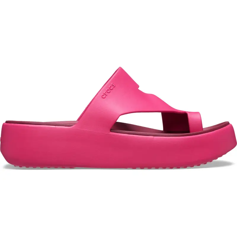 Infradito con zeppa per ragazza Crocs Getaway Platform Toe Loop
