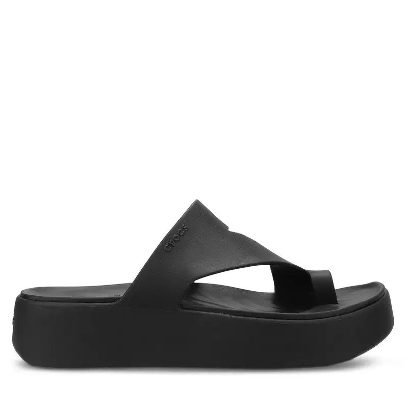 Infradito Crocs Getaway Platform Toe Loop 210834 Nero