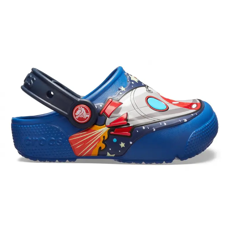 Kids crocs fun lab space explorer lights clog Blue Jean