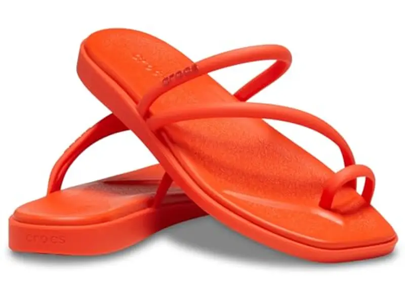 Crocs Miami Toe Loop Sandal - Sandali donna, Lava, 4