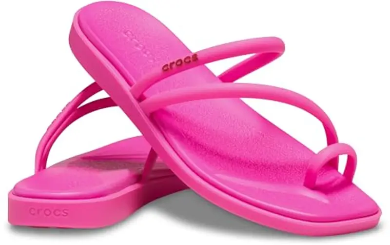 Crocs Miami Toe Loop Sandal - Sandali donna, Rosa, 39 EU