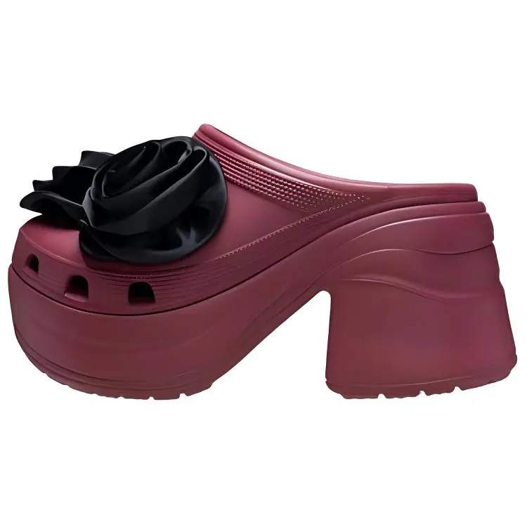 Moda Tacco Spesso Tacchi Alti 9cm Donna Nero Rosso 36-37