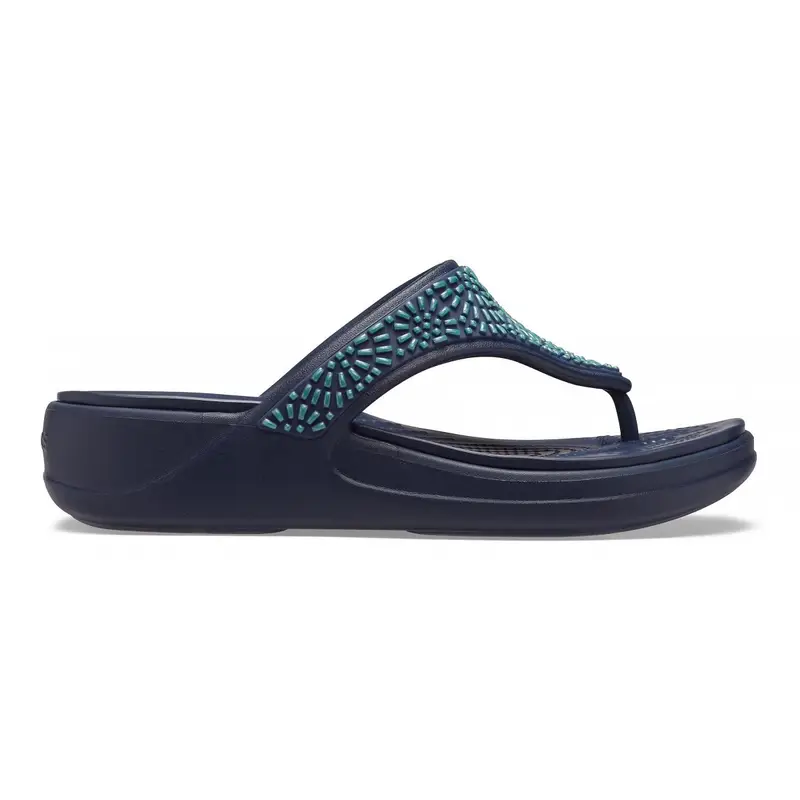 monterey diamante wedge flip w Navy