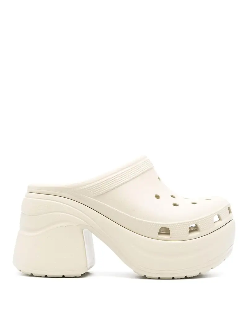 Muli di gomma sirena con tallone Bianco