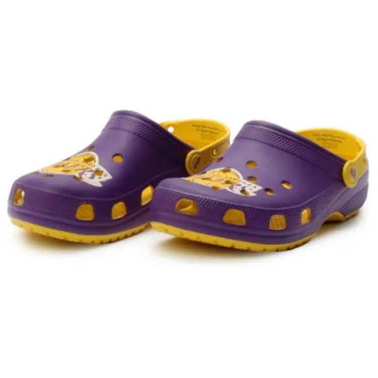 NBA x Crocs Classic Clog Los Angeles Lakers Sneakers Unisex Viola Girasole 208650-75Y 39-40 miniatura 3
