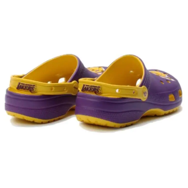 NBA x Crocs Classic Clog Los Angeles Lakers Sneakers Unisex Viola Girasole 208650-75Y 43-44 miniatura 5