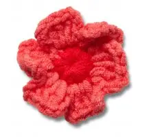 Pink crochet flower UCOL