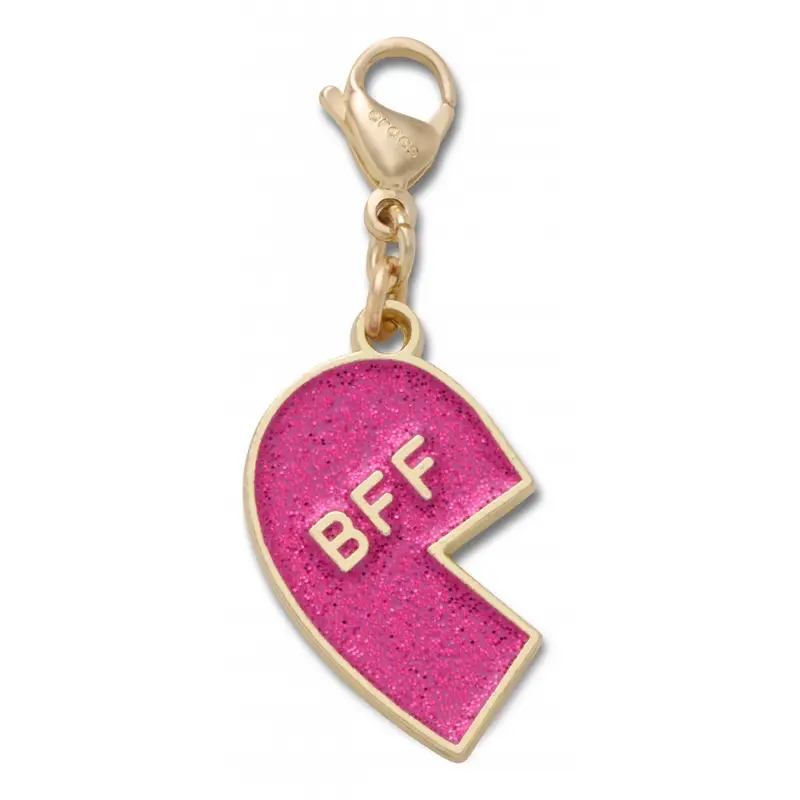 Pink glitter bff charm left UCOL
