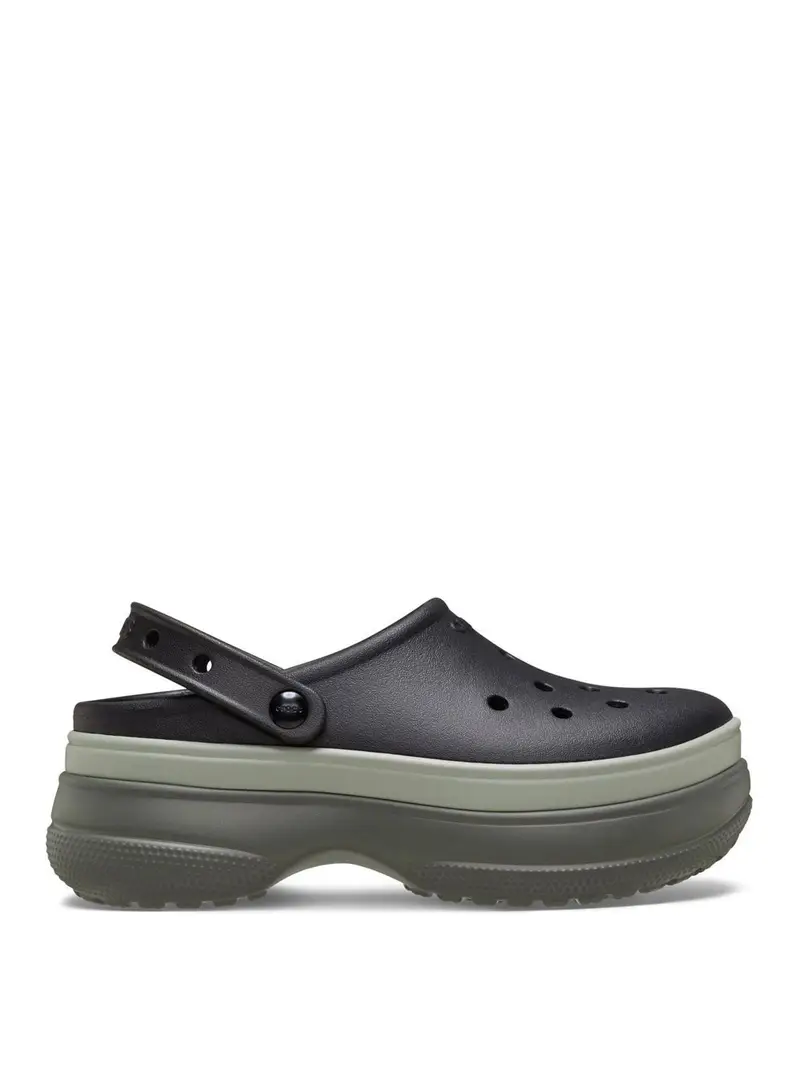 sandalo crocs classic stacked clog da donna - nero