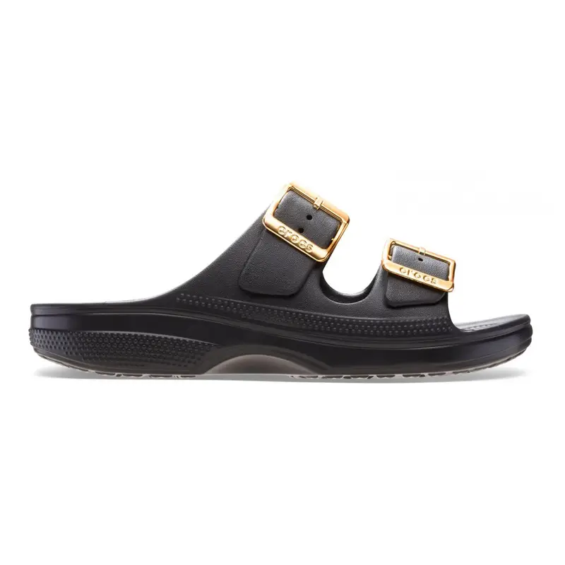 Saturday metallic buckle sandal w Black