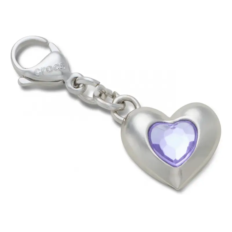 Silver heart smt gem charm UCOL