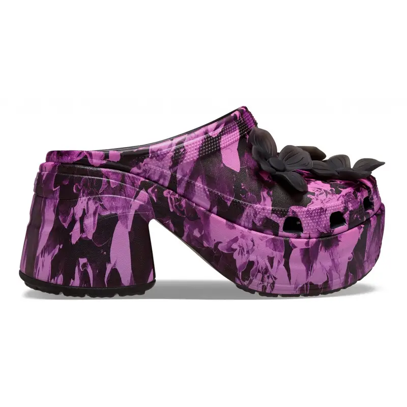Siren hyper floral clog Black