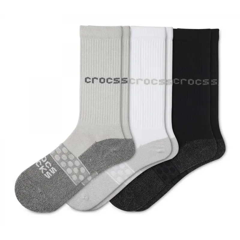 Crocs socks adult crew solid 3-pack