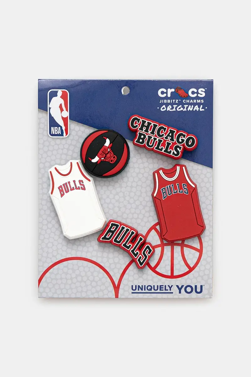 spille per calzature JIBBITZ NBA Chicago Bulls 5-Pack pacco da 5 10011280 Rosso