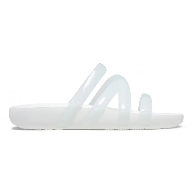 Splash glossy strappy sandal w White