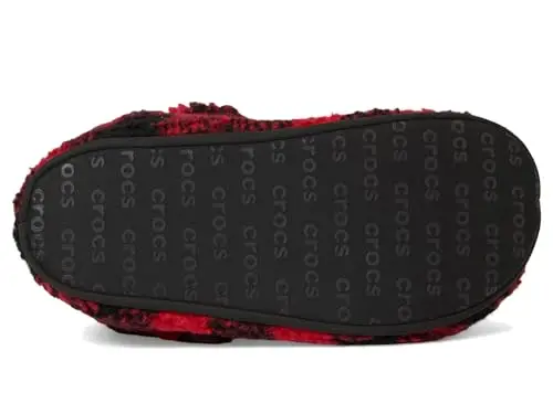 Crocs Unisex Bambino Classic Buff Check Cozzzy Slipper K Scarpa senza lacci, Varsity Red/Black, 33/34 EU miniatura 3